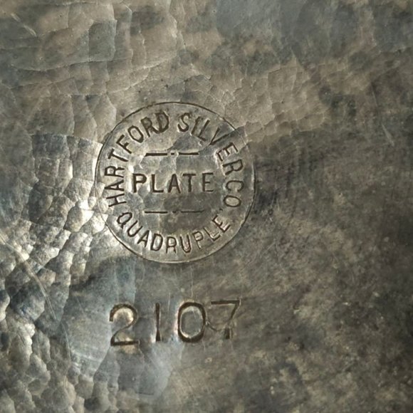 Hartford Silver Co Quadruple Silver Plated Handled Dome Butter Dish Knife Rest - Picture 14 of 14